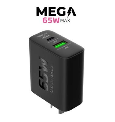 CARGADOR DE PARED A USB C + USB A 65W C/CABLE USB C FOXBOX