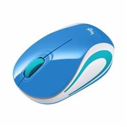 MOUSE WIRELESS LOGITECH M187 MINI AZUL