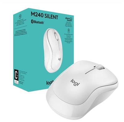 MOUSE WIRELESS BT LOGITECH M240 SILENT BLANCO