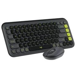 TECLADO Y MOUSE WIRELESS LOGITECH POP ICON NEGRO