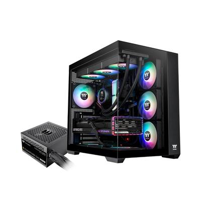 GABINETE TT VIEW 380 MID TOWER ARGB X4 CON FUENTE 850W GOLD