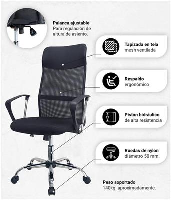 SILLA GERENCIAL DE OFICINA HIDRAULICA