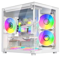 GABINETE SENTEY A8 X5 FAN ARGB MICRO BLACK + VIDRIO TEMPLADO WH