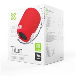 PARLANTE BLUETOOTH KLIPXTREME TITAN 12W IPX7 ROJO