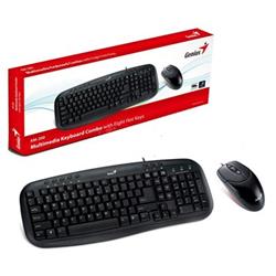 TECLADO Y MOUSE USB GENIUS KM 200 BLACK