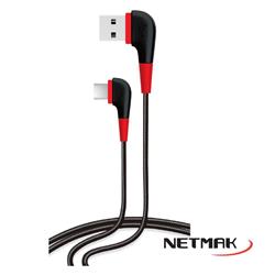 CABLE USB A USB-C 1.2M 2A 90° GAME