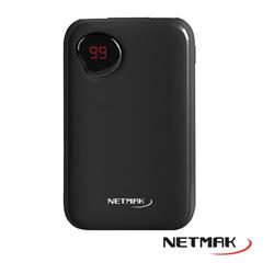 POWER BANK NETMAK 5.000 MAH BLACK (DISPLAY)