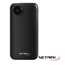 POWER BANK NETMAK 10.000 MAH BLACK (DISPLAY)