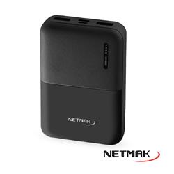 POWER BANK NETMAK 5.000 MAH BLACK (LED)