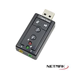 PLACA DE SONIDO USB 7.1 CANALES (NETMAK)