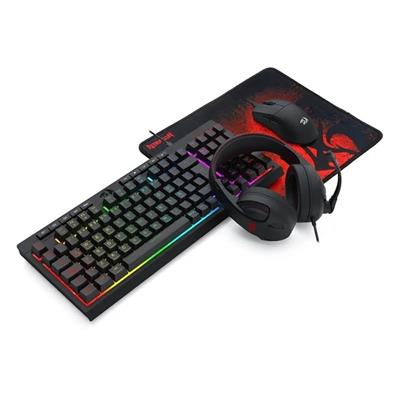 COMBO KIT GAMER REDRAGON 4IN1 TEC+MOU+AUR+PAD