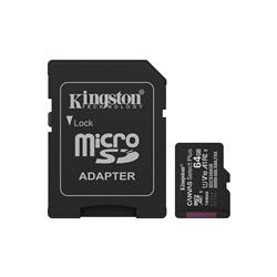 TARJETA MICROSD 64GB KINGSTON CANVAS SELECT PLUS MICRO SDXC 64GB GEN3 A1 100MB/S C/ADAPTADOR
