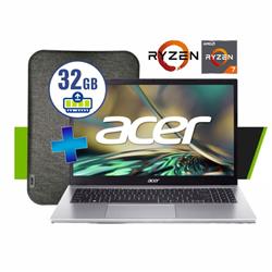 NOTEBOOK ACER A325 FHD 15.6 RYZEN 7 7730U 32GB D4 512GB BACKLIT +FUNDA